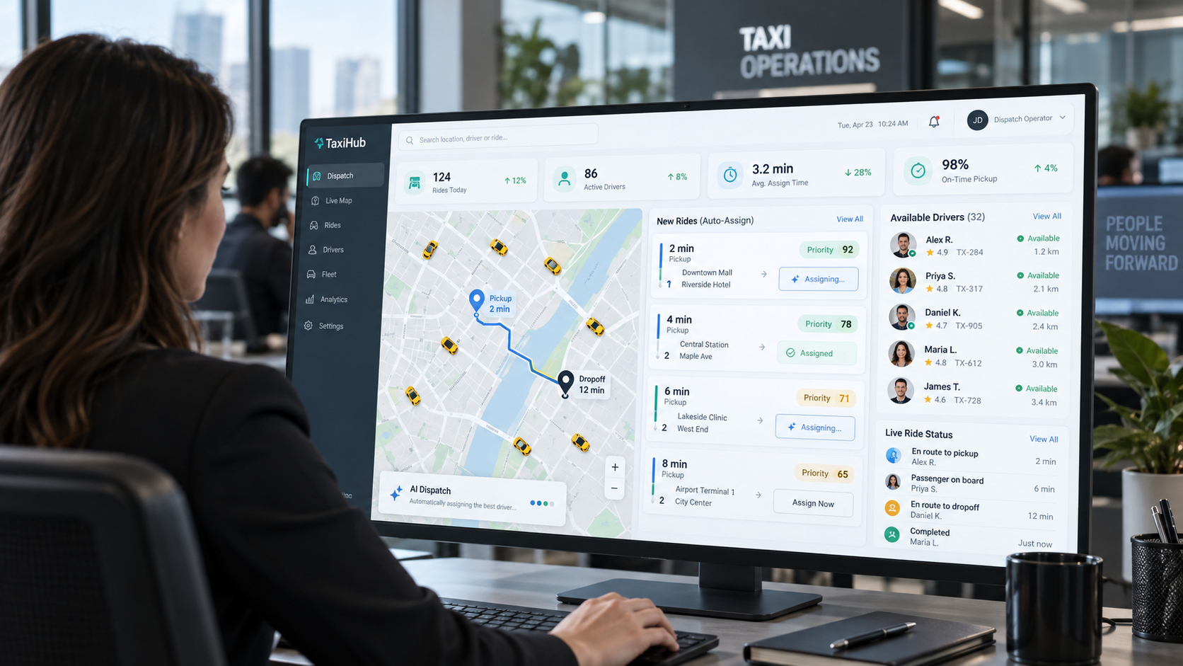 Doards taxi booking dashboard