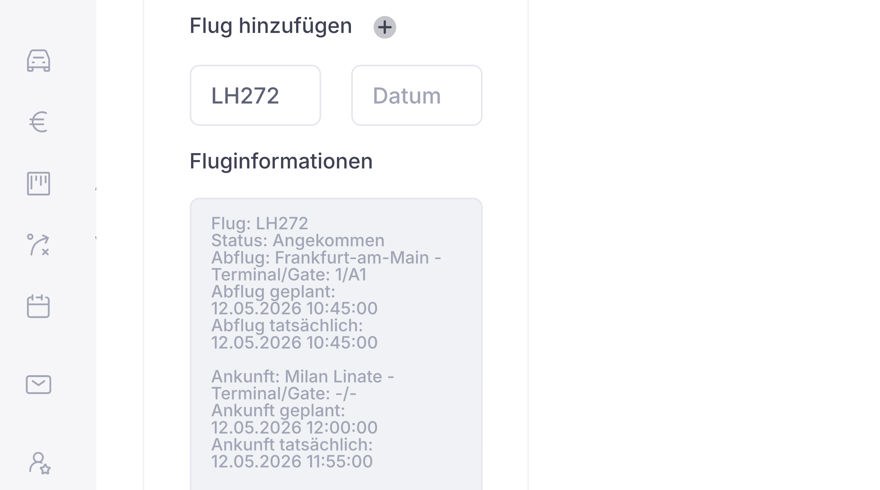 Optimierte Buchungen und Flüge